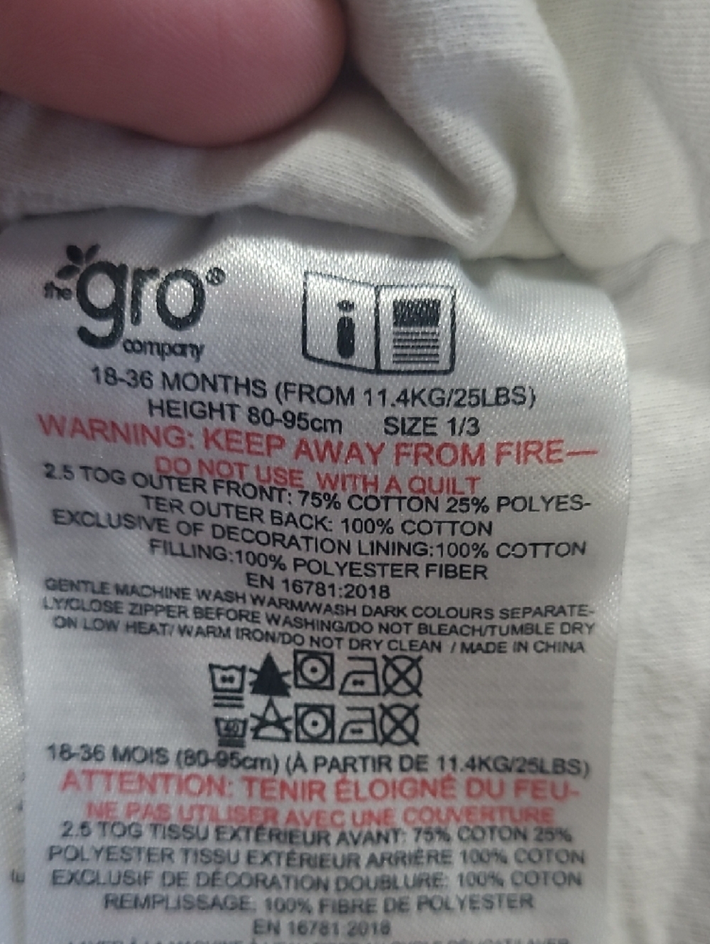 Grobag Sleep Sack - Picture 3 of 3